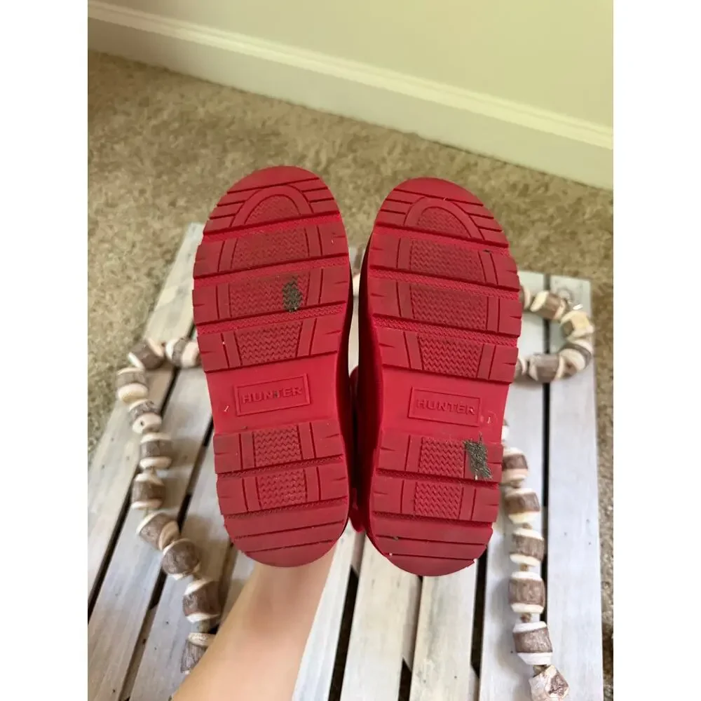 Hunter Grace Unisex Kids Red Boots